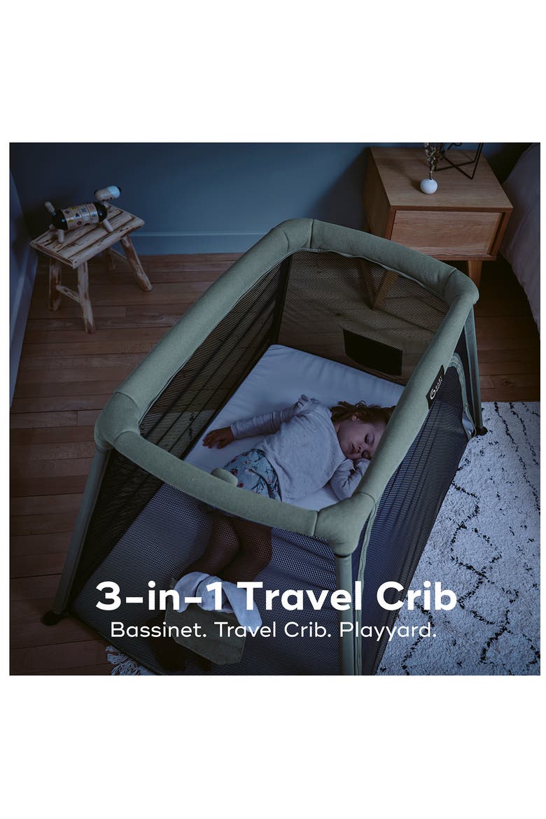 Moov & Comfy 3-in-1 Travel Cot, Baby Crib & Playpen, Alternate, color, SAGE