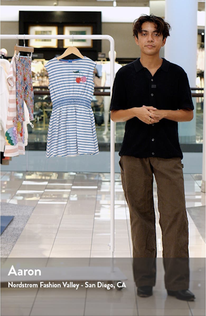 Kids' Stripe Cotton Jersey Dress, sales video thumbnail