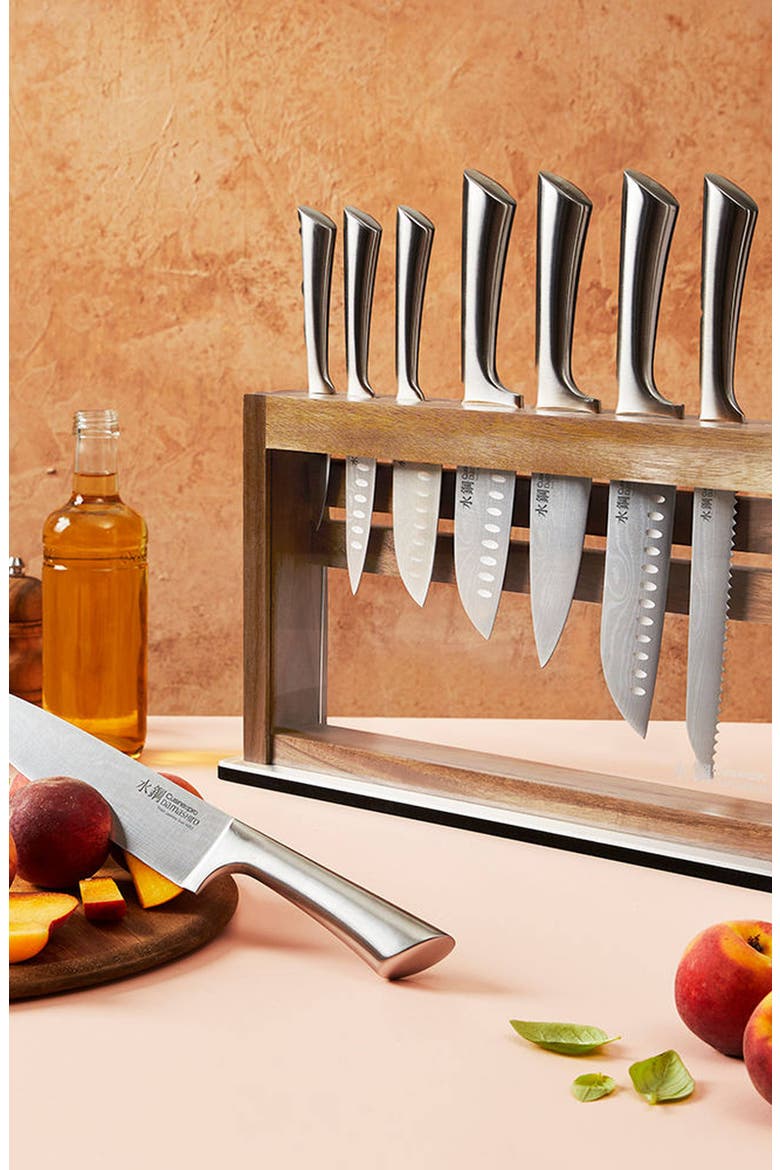 Damashiro® 9-Piece Okada Knife Block, Alternate, color, Silver