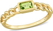 Julianna B. Solitaire Birthstone Link Design Ring 14k