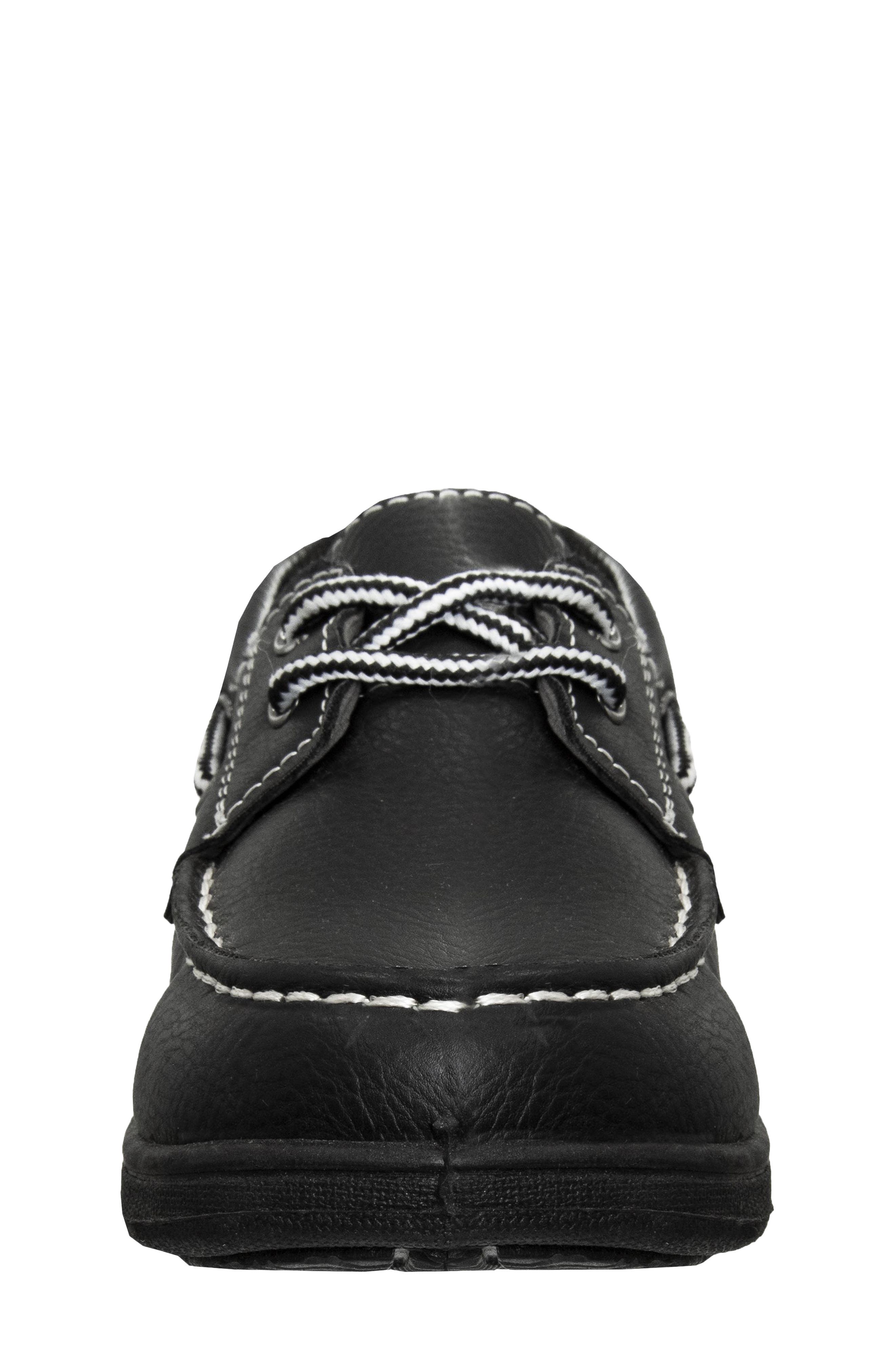 Kids' Casual Boat Shoe Loafer, Alternate, color, BLACK