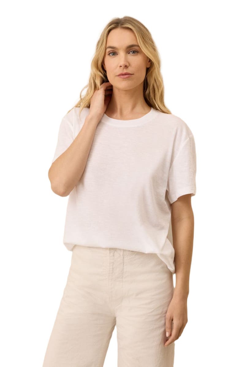 Pact Organic Cotton Featherweight Slub Relaxed Tee, Alternate, color, White