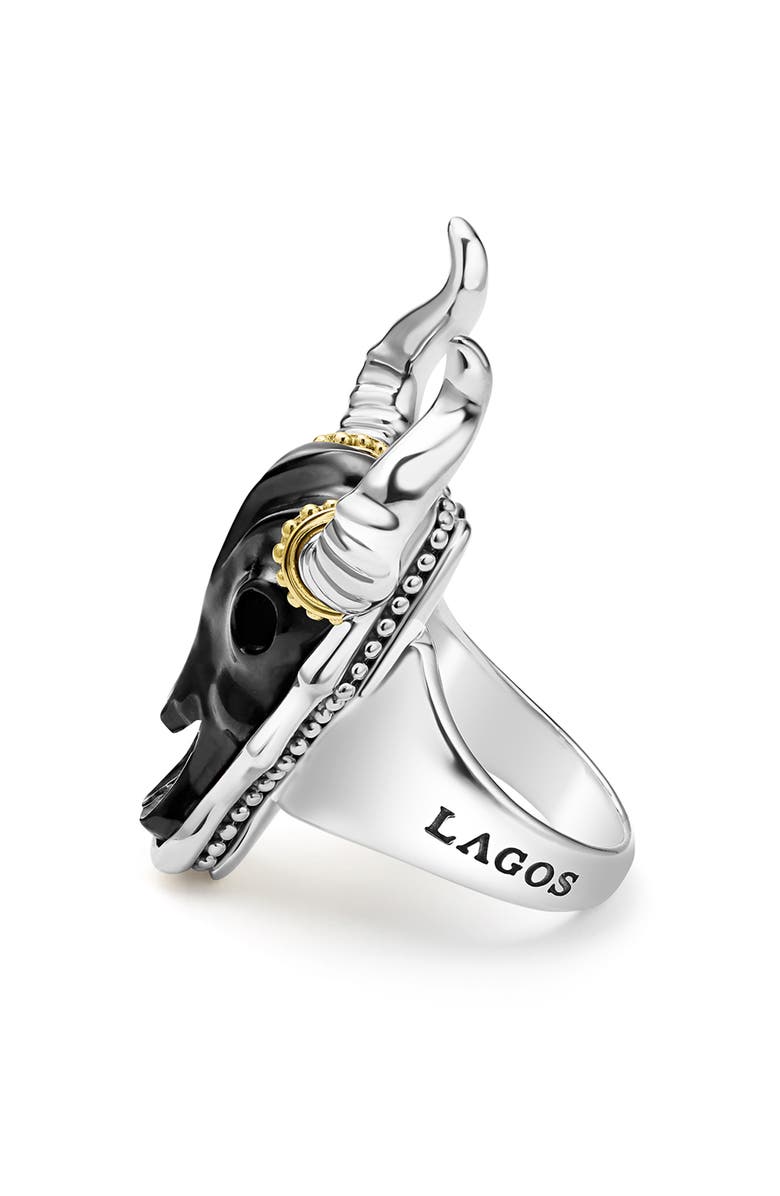 LAGOS Men's Longhorn Ring, Alternate, color, Black