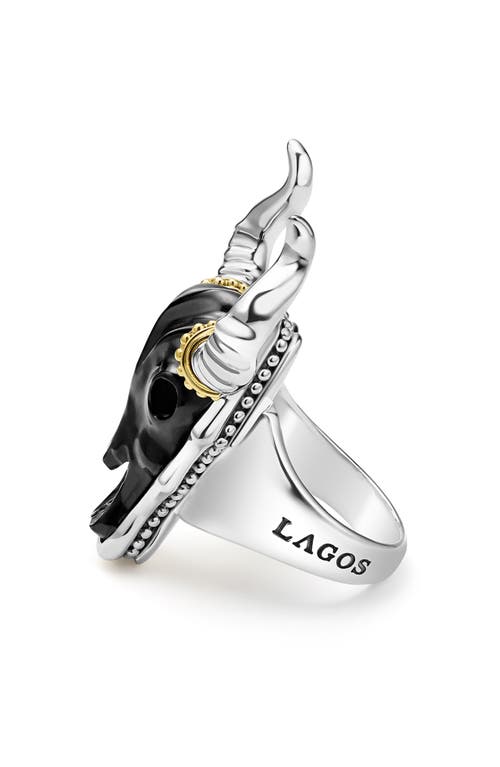Lagos Longhorn Ring In Black
