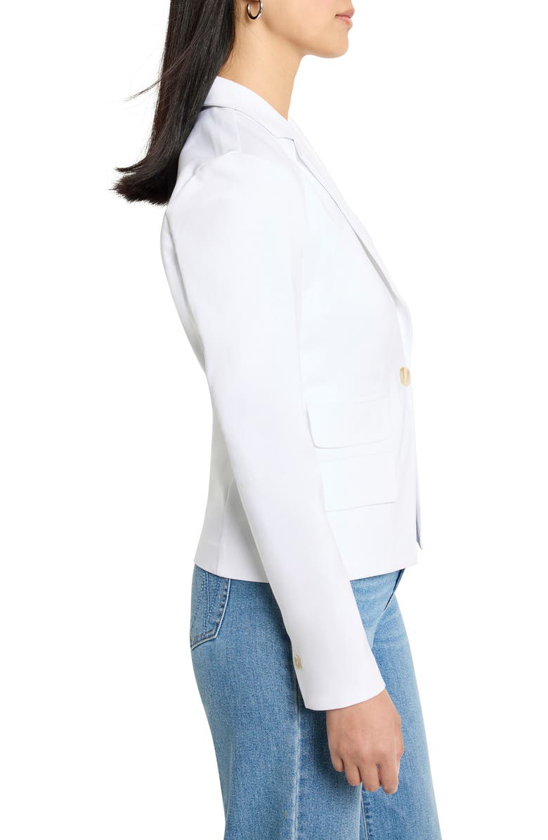 NIC+ZOE Seasonless Cotton Blend Blazer, Alternate, color, Paper White