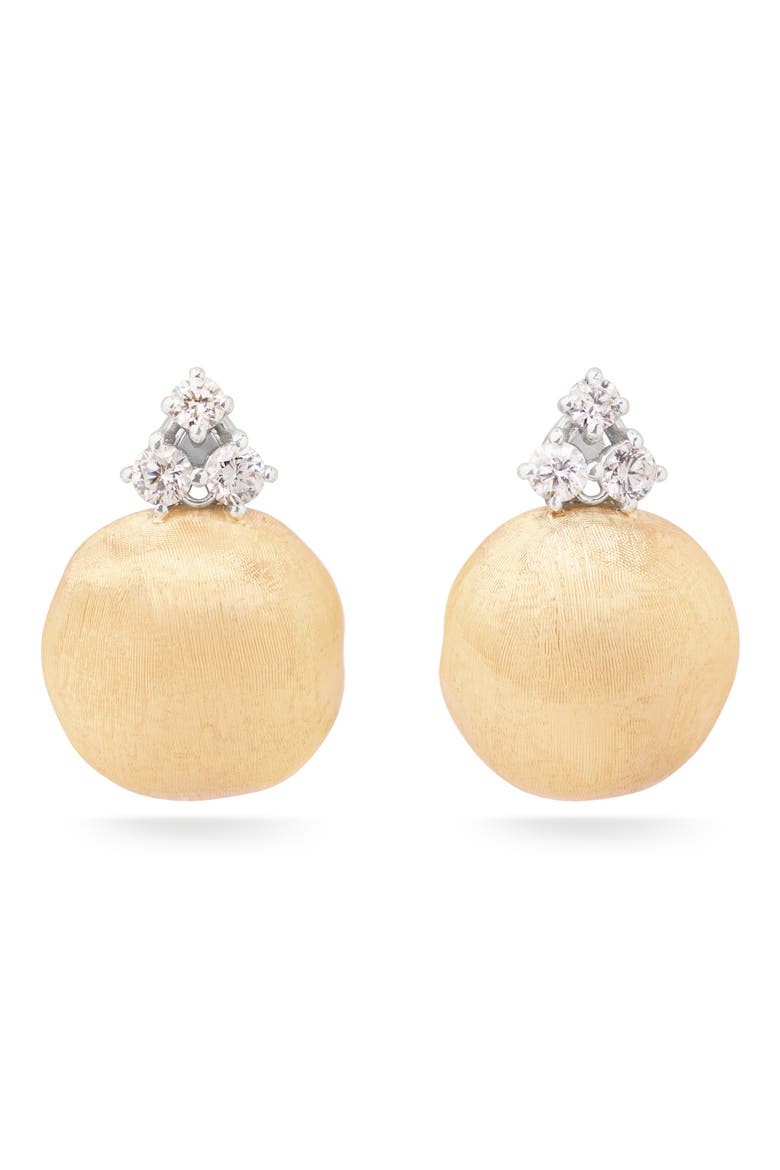 Beaded Drop Earrings, Main, color, 18K YELLOW GOLD