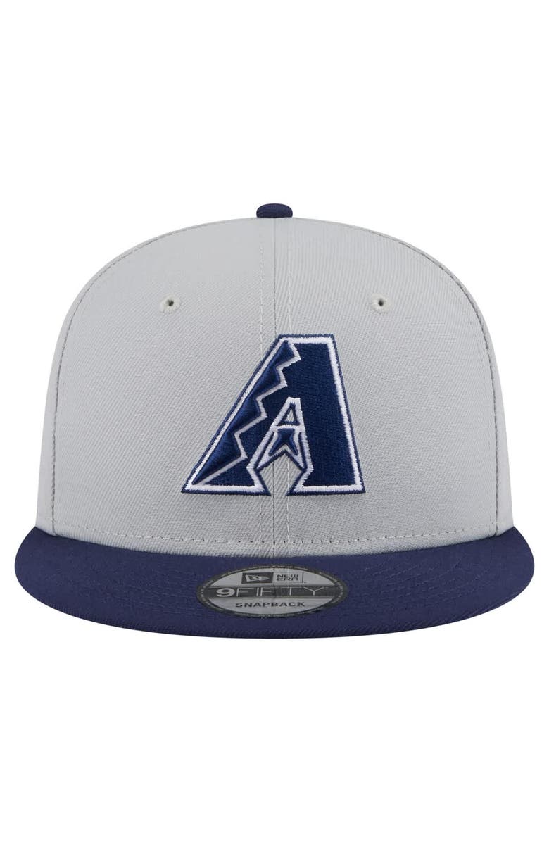 New Era Men's New Era Gray/Navy Arizona Diamondbacks 2-Tone Color Pack 9FIFTY Snapback Hat, Alternate, color, 
