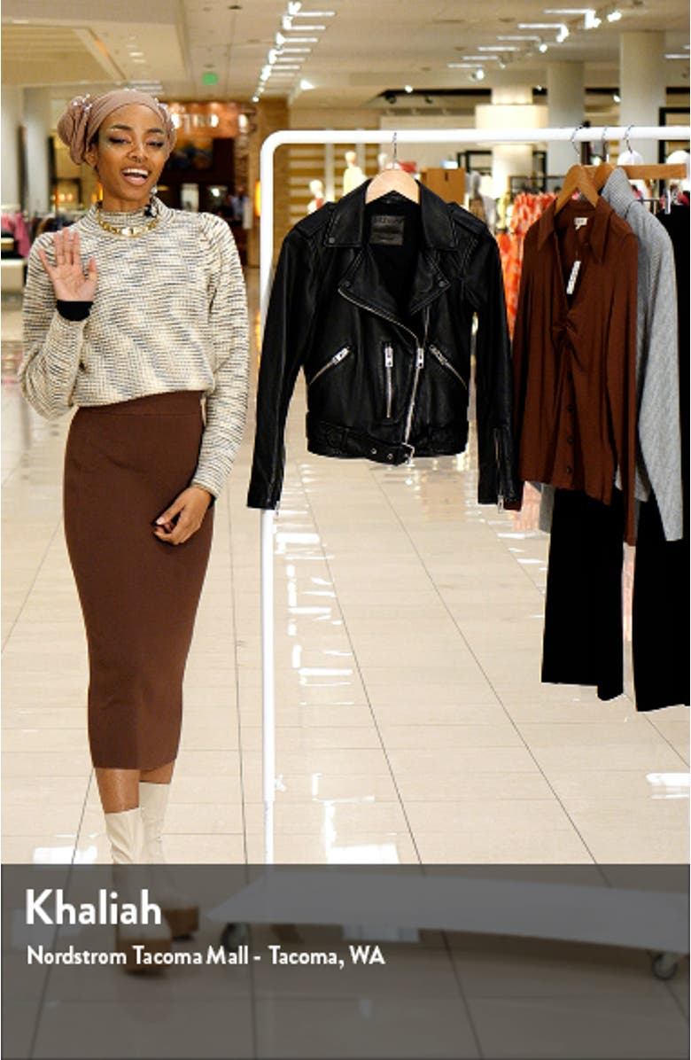 Balfern Leather Biker Jacket, sales video thumbnail