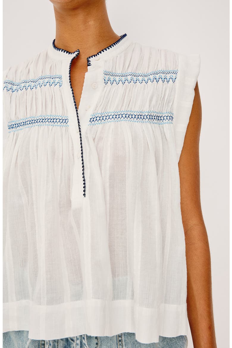 Willow Embroidered Detail Cotton Top (Women) | Nordstrom