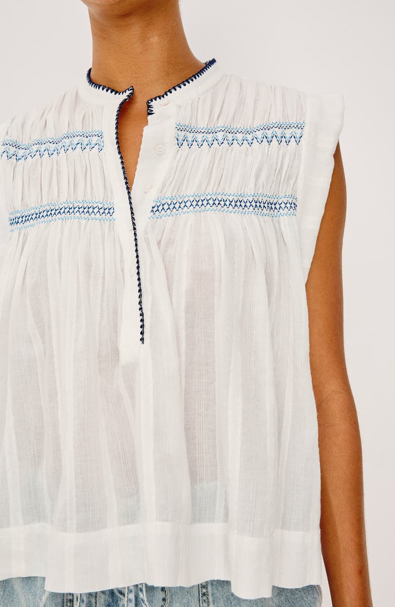 Rails Willow Embroidered Detail Cotton Top, Alternate, color, White