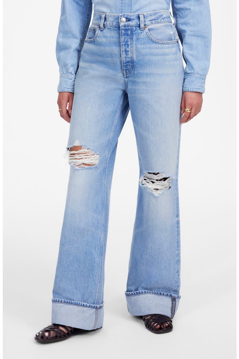 Low Slung Ripped Baggy Jeans, Main, color, HALLSTEAD WASH