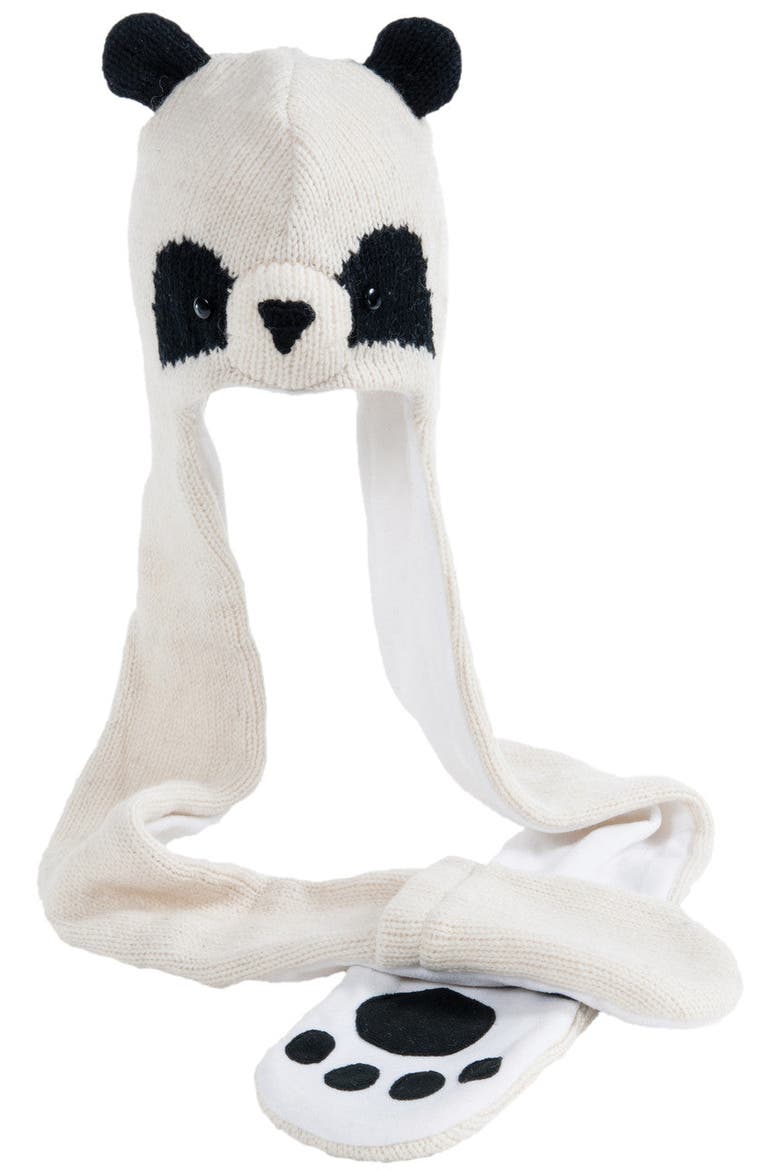 Panda Hatscarf, Main, color, White
