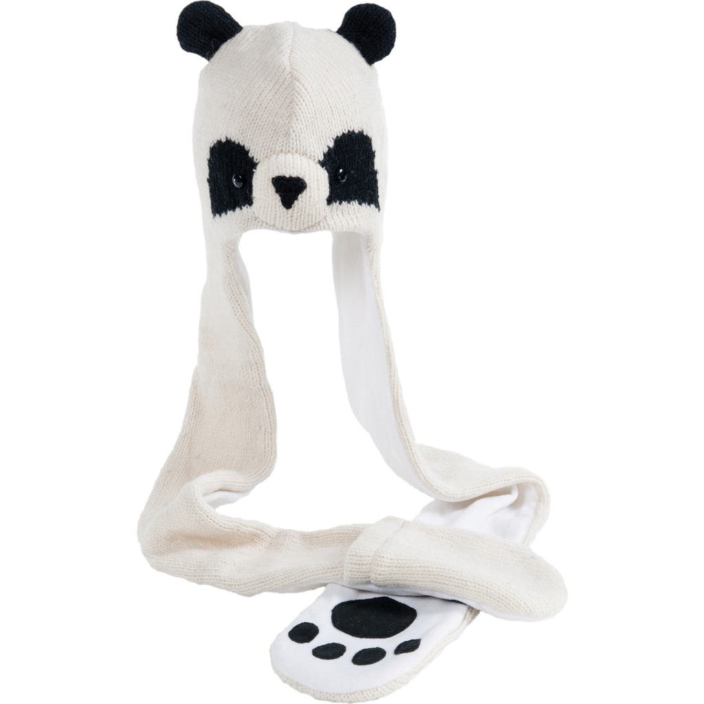 Nirvana Designs Panda Hatscarf In White