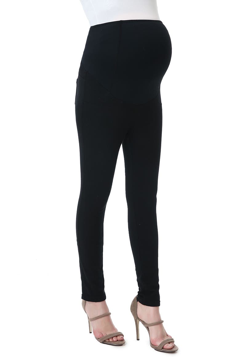 Kimi & Kai Lenora Maternity Leggings, Main, color, BLACK