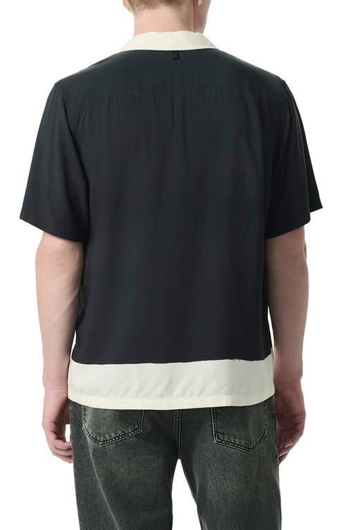 Rag & Bone Lapel Short Sleeve Shirt In Multi