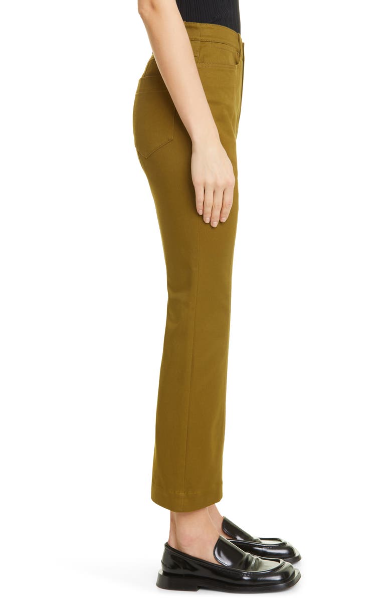 Proenza Schouler White Label Stretch Twill Crop Pants, Alternate, color, 