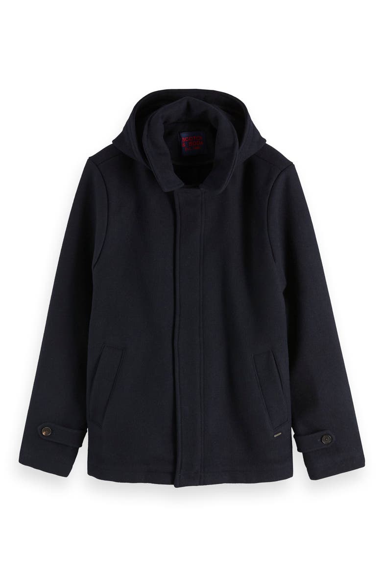 Scotch & Soda Wool Hooded Jacket, Alternate, color, 