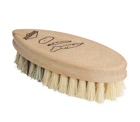 Natural Bristle Vegetable Brush, Wood Handle, 5.5-Inch x 2.5-Inch