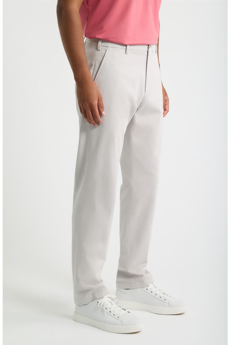 Signature Sateen Flat Front Trouser Pants, Alternate, color, LIGHT GREY
