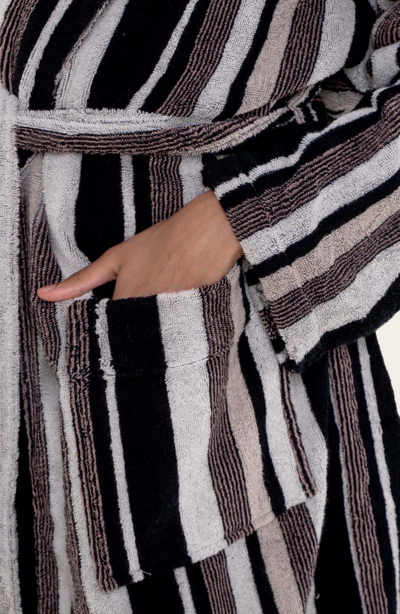 Italic Ultraplush Australian Cotton Bathrobe, Alternate, color, Multi Stripe