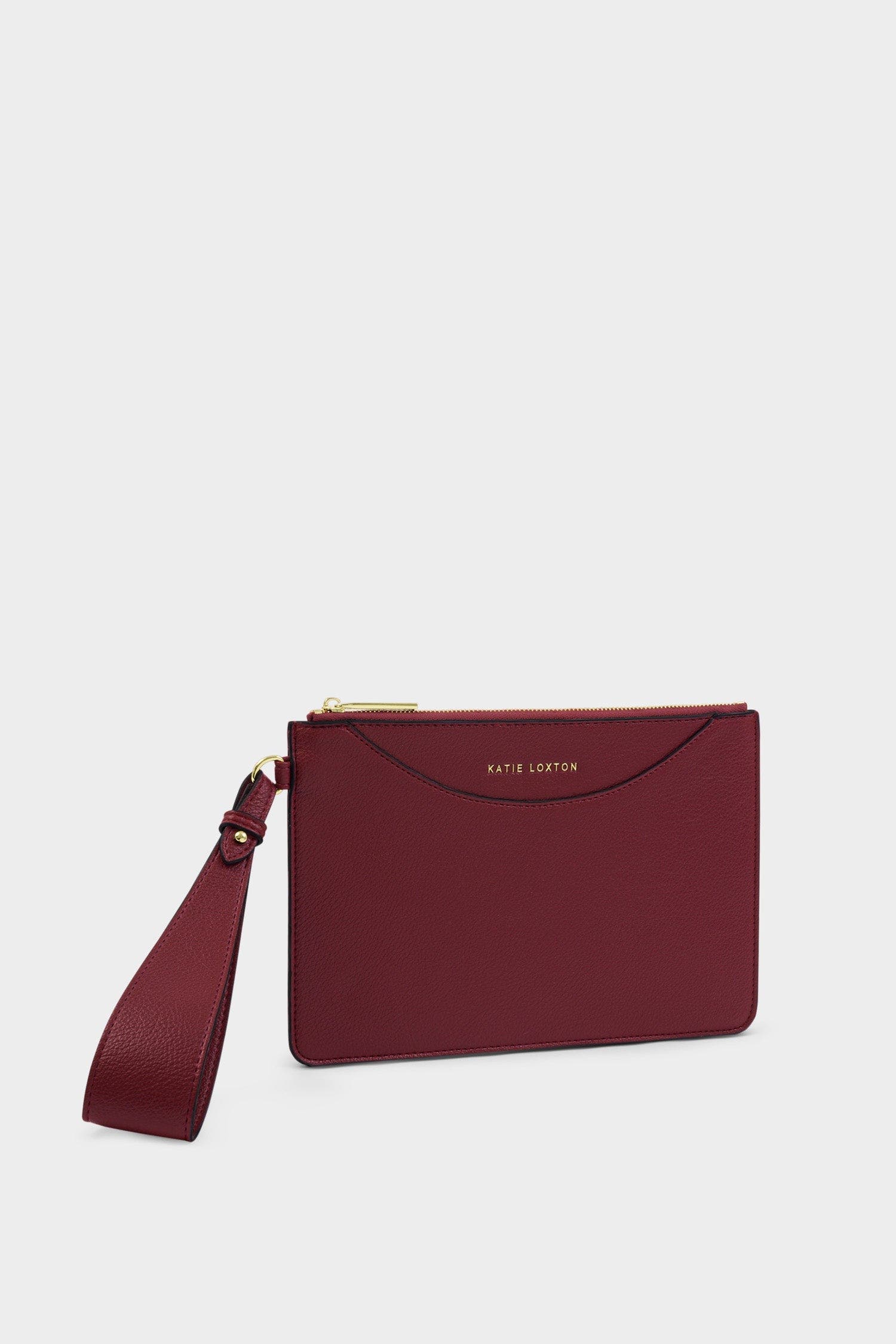 Katie Loxton Alba Wristlet Pouch in Cherry, Main, color, Cherry