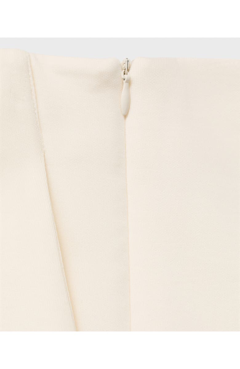 MANGO Cotton Midi Skirt with Front Slit, Alternate, color, Ecru