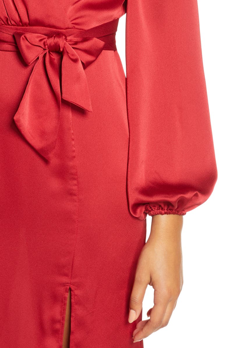 Finders Keepers Emilia Long Sleeve Satin Dress, Alternate, color, 