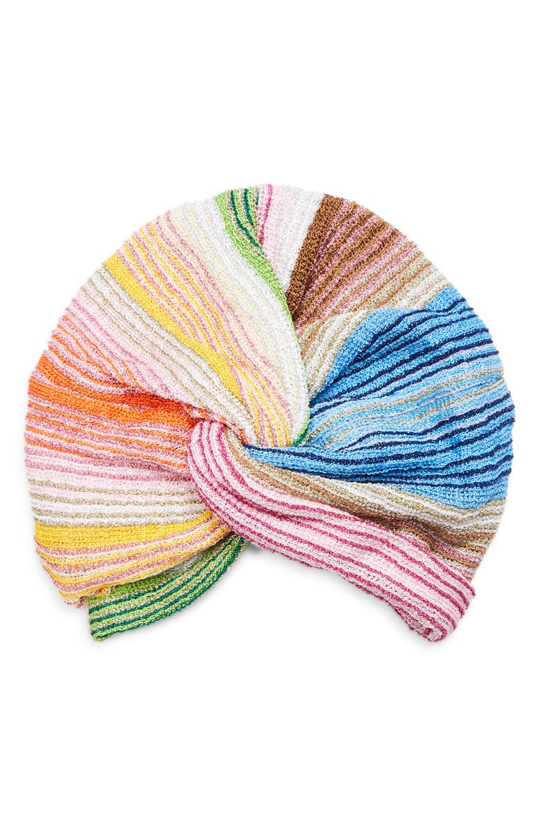 Missoni Knit Head Wrap, Main, color, 0001 White Multi