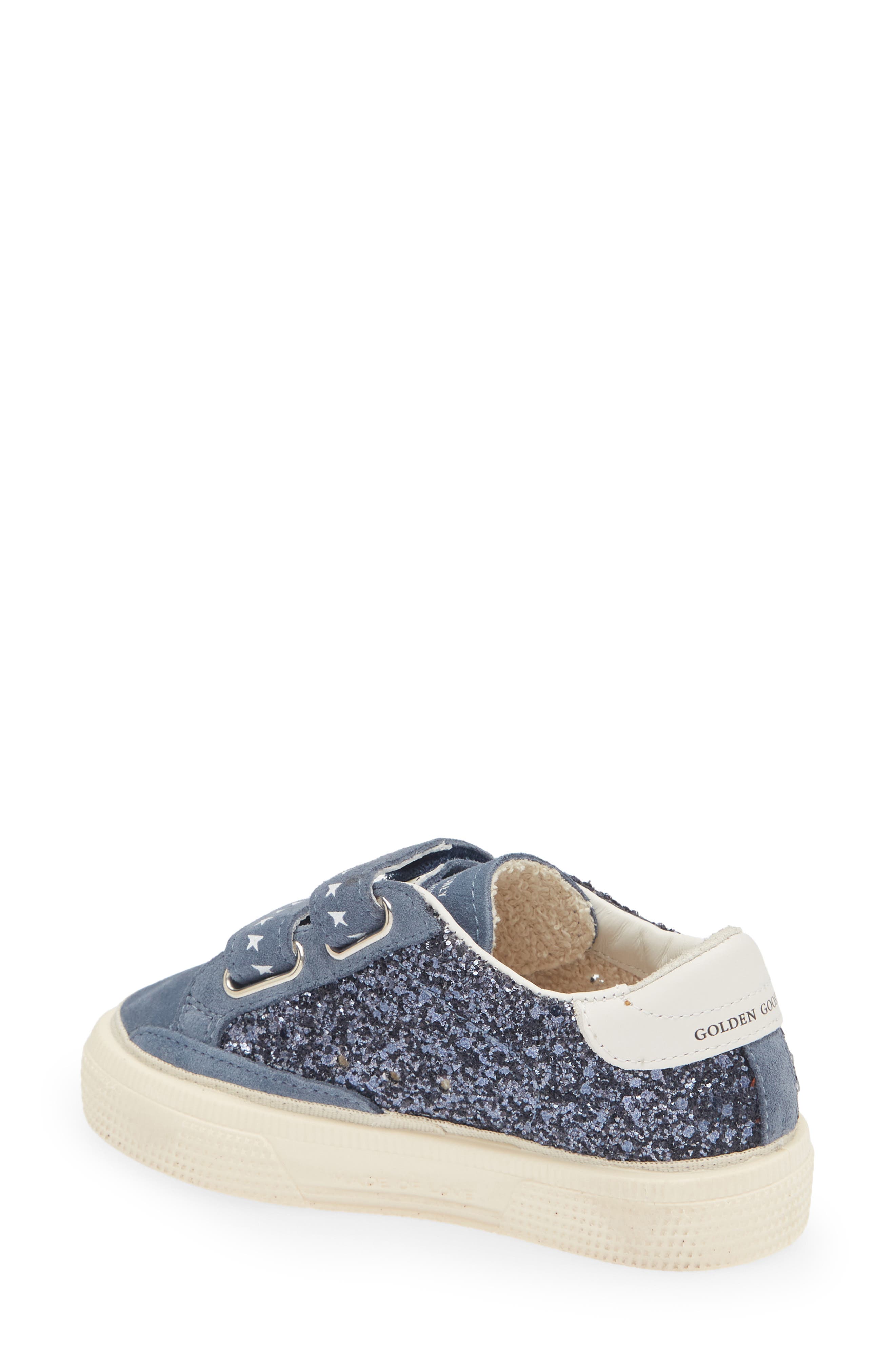 Kids' May School Glitter Sneaker, Alternate, color, BLUE BLACK/ BLUE DENIM/ MILK