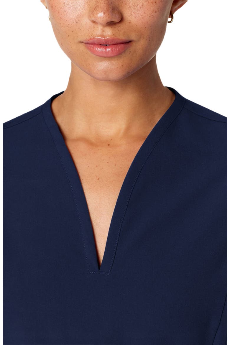 Calix Women's 2-Pocket Tailored V-Neck Scrub Top, Alternate, color, Midnight Navy