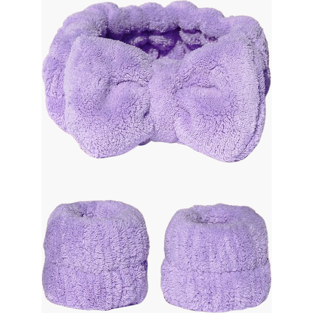 Shop Sleeke Hair Let It Drip Headband And Wristbands In Lavender