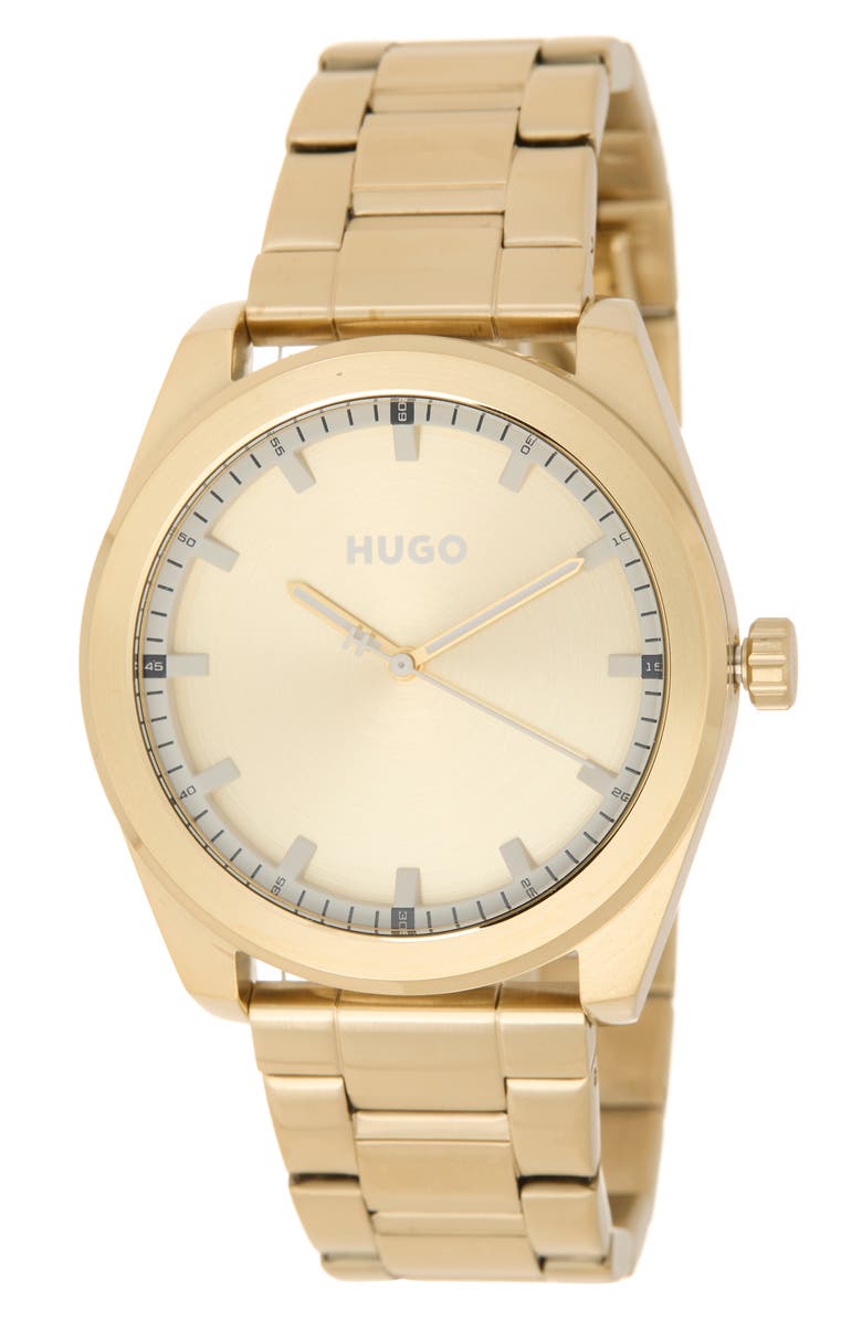 BOSS Bright Bracelet Watch, 42mm, Main, color, Gold