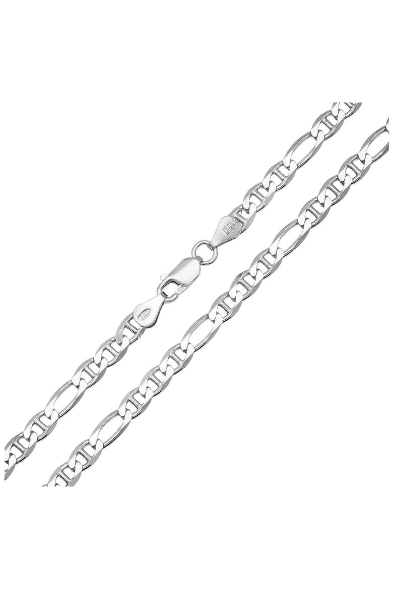 Men's Sterling Silver Thick Italian Figaro Mariner Chain Necklace, Alternate, color, SILVER