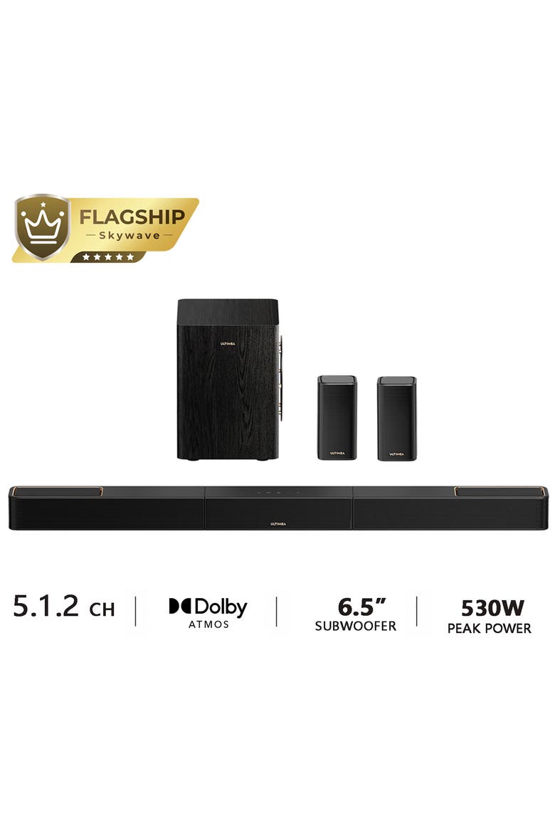 Skywave Series 5.1.2ch Wireless Surround Sound System, Main, color, Black