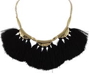 OLIVIA WELLES Tassel Fan Bib Necklace