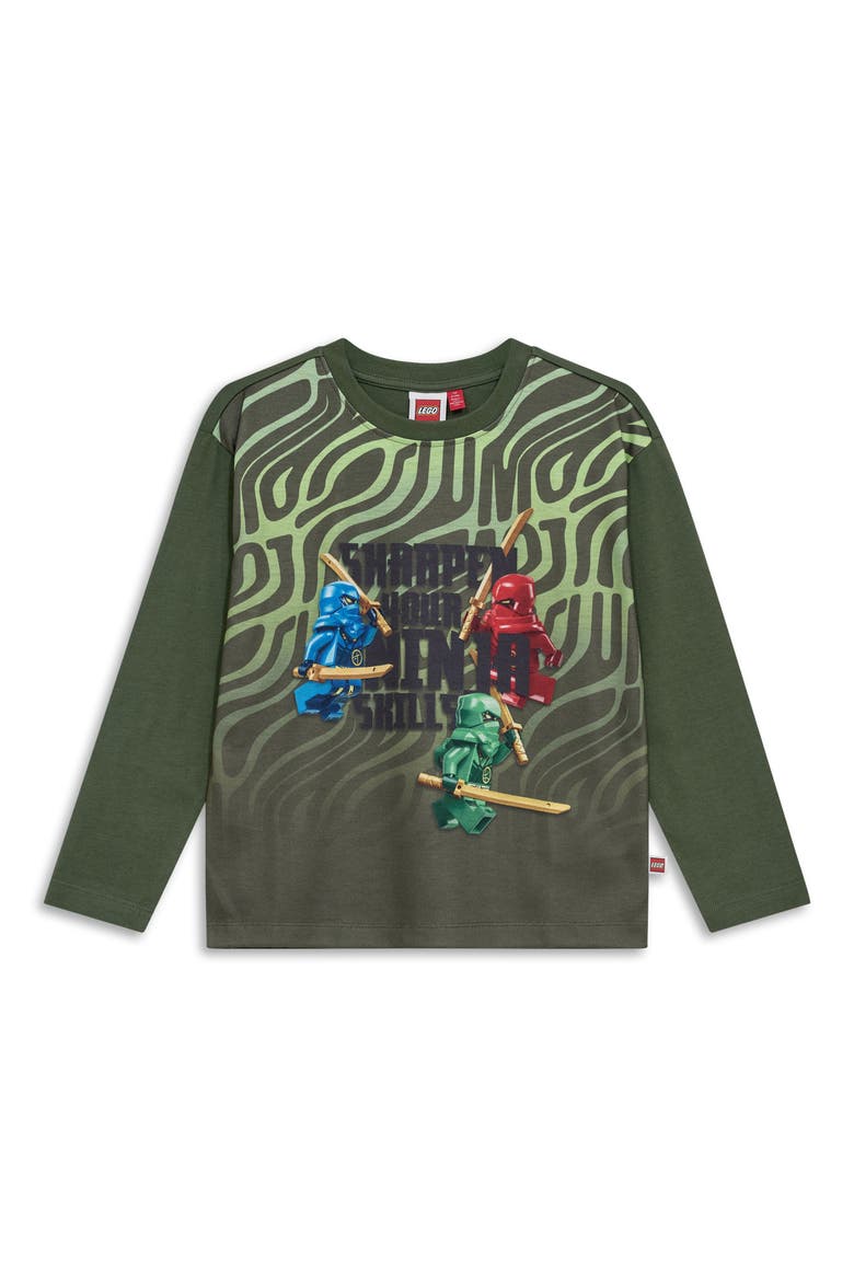 Kids' NINJAGO Graphic T-Shirt, Main, color, GREEN