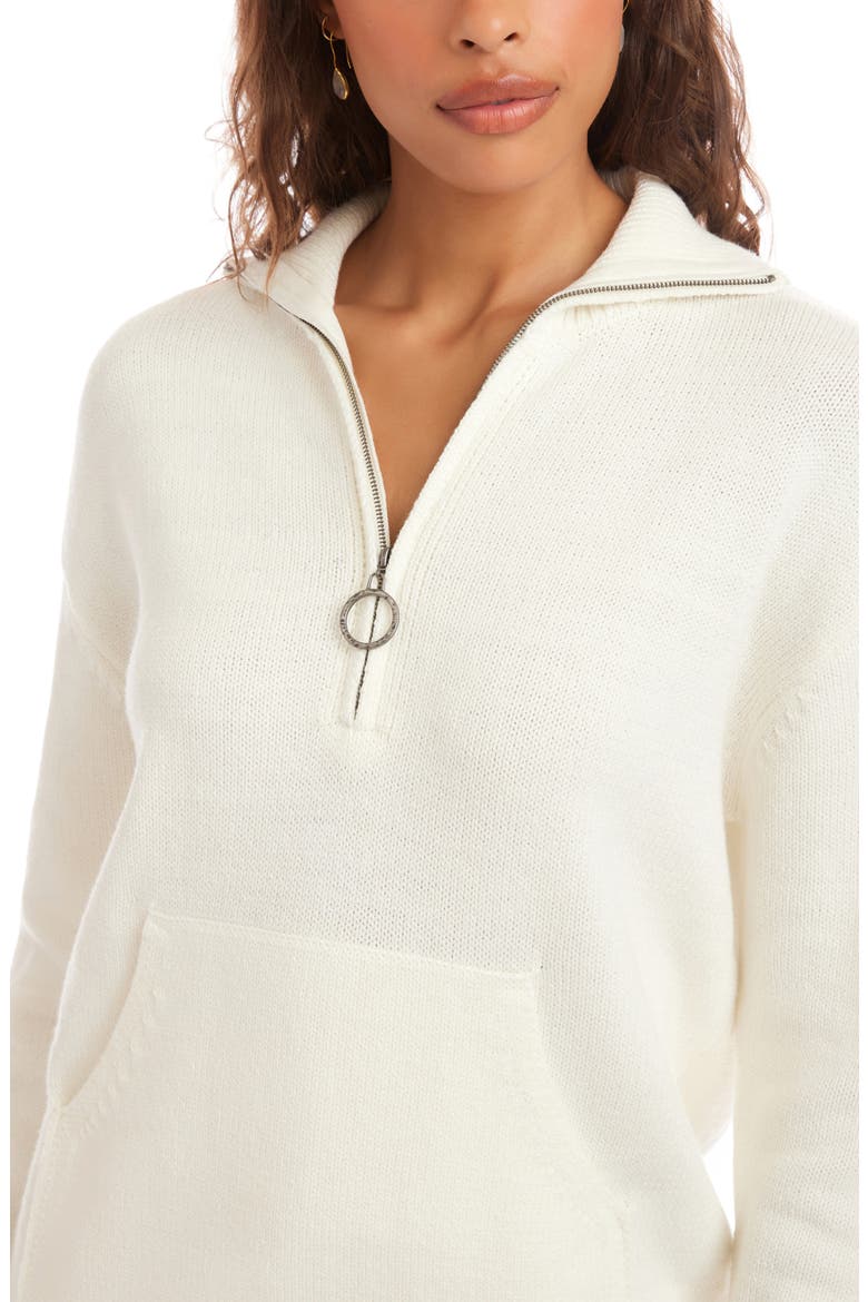 Half Zip Sweater, Alternate, color, OFF WHITE