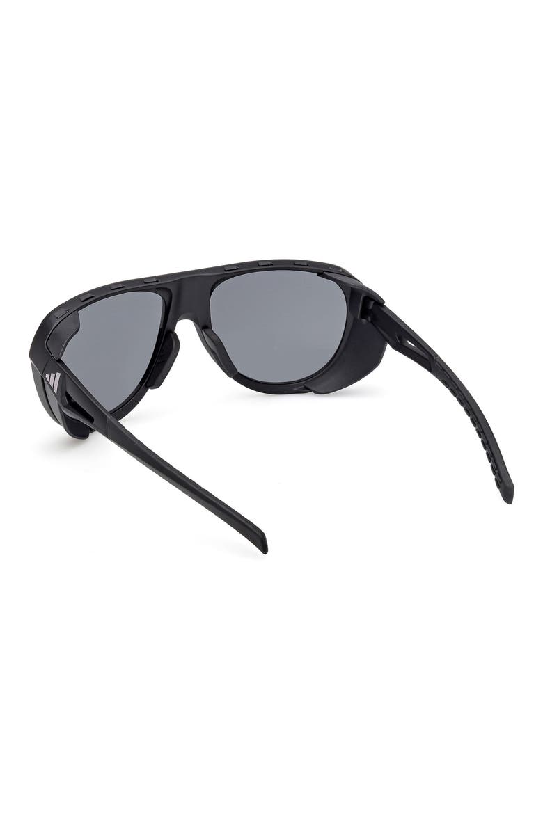 60mm Pilot Sunglasses, Alternate, color, MATTE BLACK / SMOKE