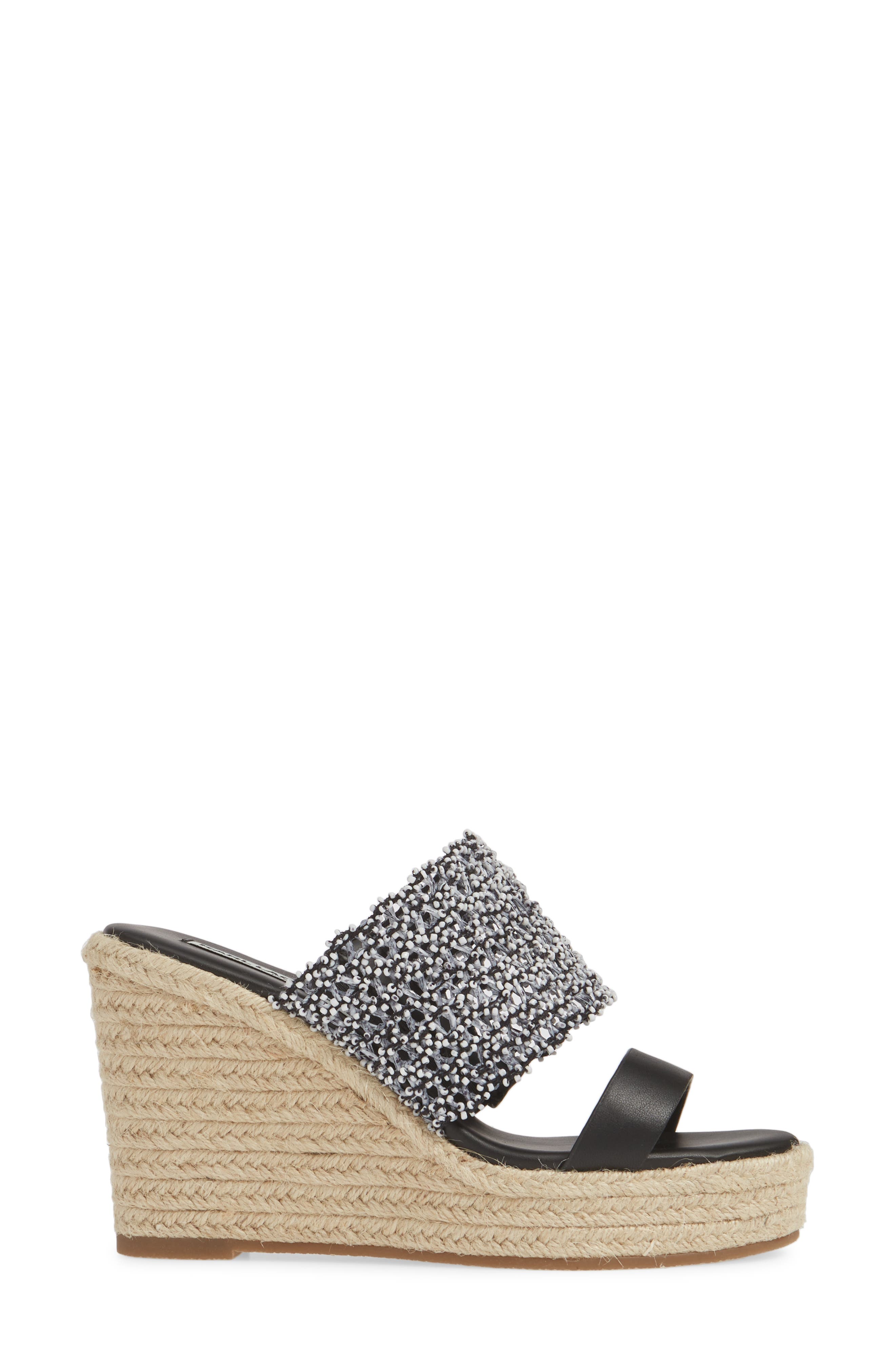 KARL LAGERFELD PARIS Celie Espadrille Wedge Slide Sandal, Alternate, color, 