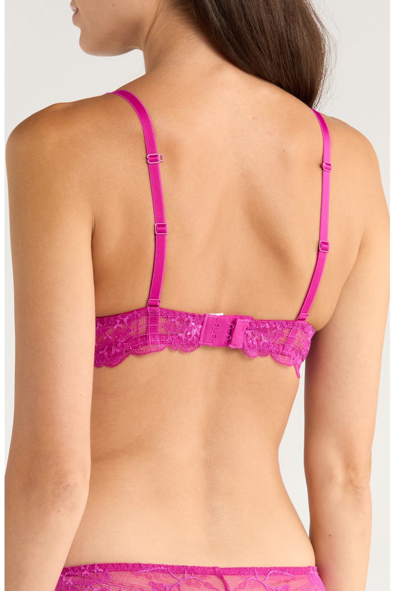 Reve Sheer Underwire Demi Cup Bra, Alternate, color, AZALEA