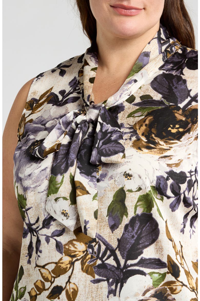 Tahari ASL Pussybow Sleeveless Top (Women) | Nordstromrack