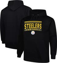 FANATICS Men's Fanatics Black Pittsburgh Steelers Big & Tall Pop Pullover Hoodie