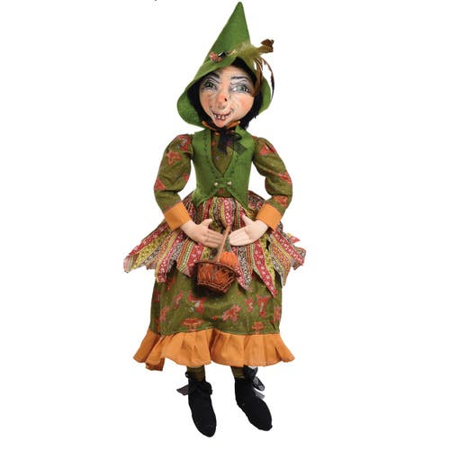 Gallerie Ii Gwinette Witch Joe Spencer Gathered Traditions Halloween Art Doll Figure In Multi