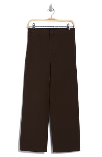 Frame Le Jane Crop Stretch Cotton Pants In Brown