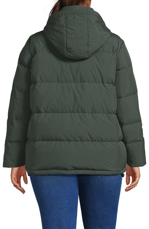 Lands' End Wide Channel 600 Down Puffer Jacket In Green