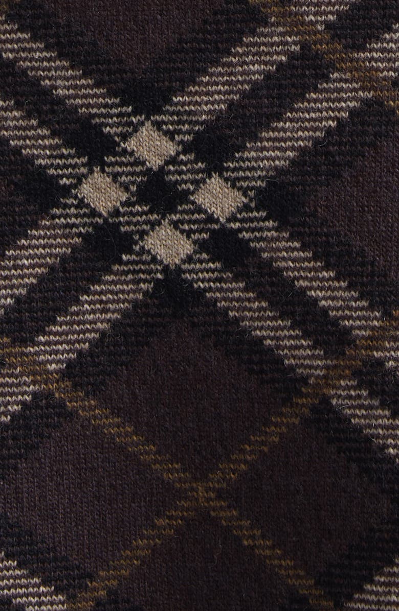 Burberry Ginny Check Knit Miniskirt, Alternate, color, Truffle Ip Check