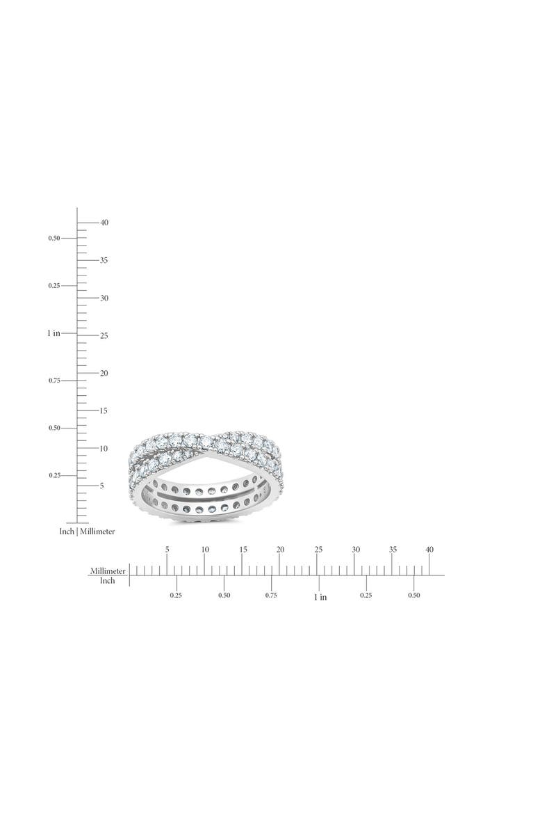 Grace Cubic Zirconia Eternity Ring, Alternate, color, PURE PLATINUM/ CLEAR STONE