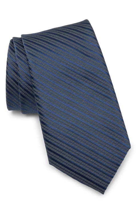 Stripe Rib Satin Tie