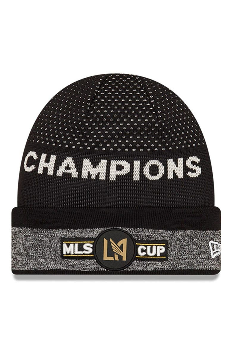 Black LAFC 2022 MLS Cup Champions Locker Room Knit Hat, Main, color, Black