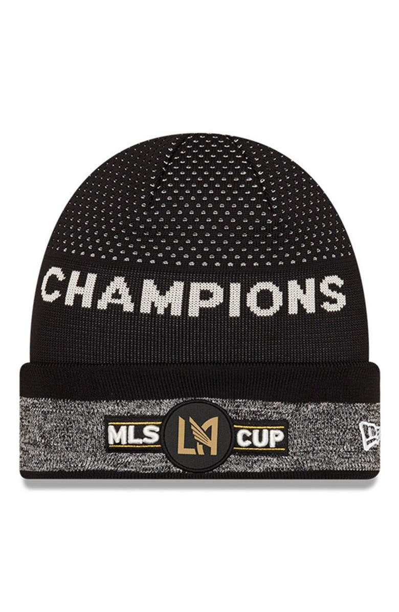 New Era Black LAFC 2022 MLS Cup Champions Locker Room Knit Hat, Main, color, 